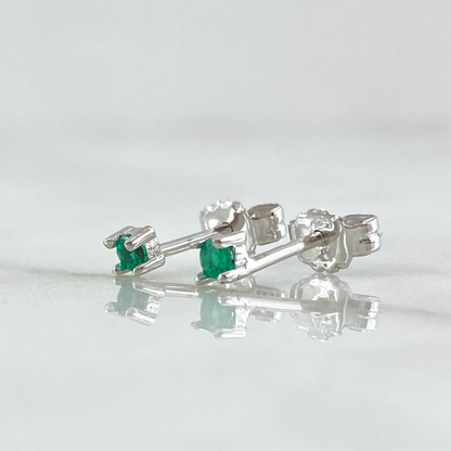 Topitos en plata 925 con Esmeralda